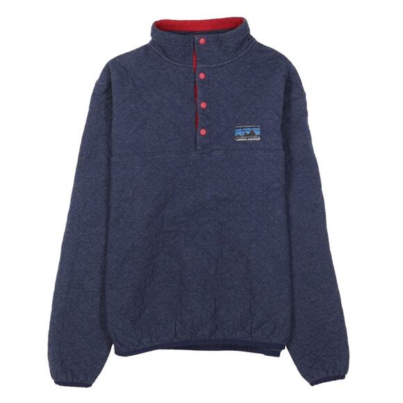 Patagonia Men's Blue Diamond Quilted Snap Front Pullover 40th Anniversary Small - Picture 1 of 7